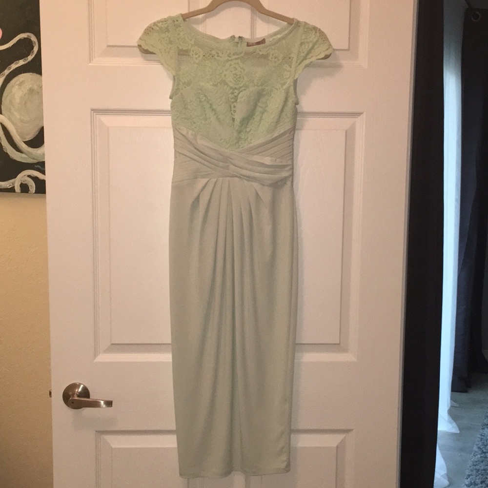 Mint green cocktail dress